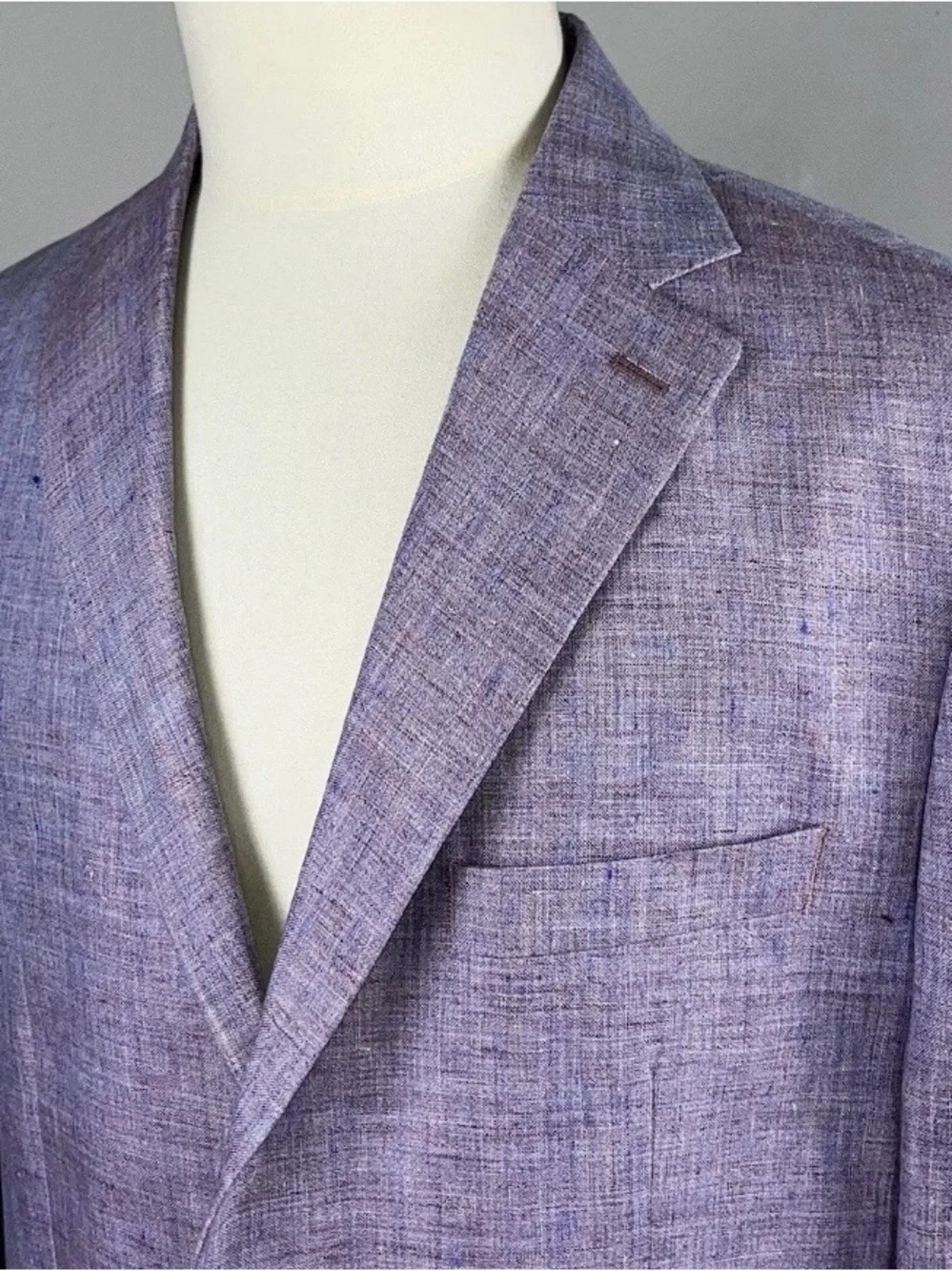 Robert Graham 42R Lavender 100% Linen Sport Coat Blazer Made In Canada NWT